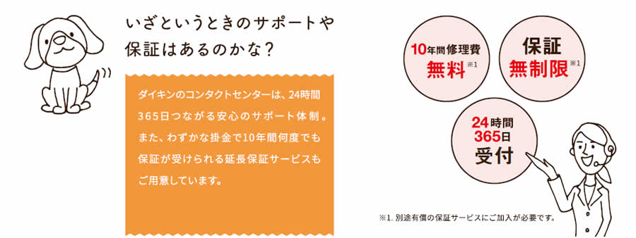 いざというときのサポートや保証はあるのかな？